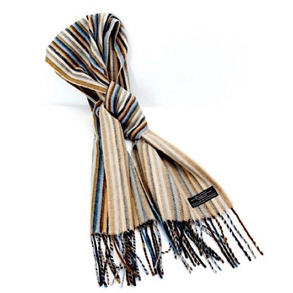 Vintage German Made Striped Scarf - Picture 1 of 3